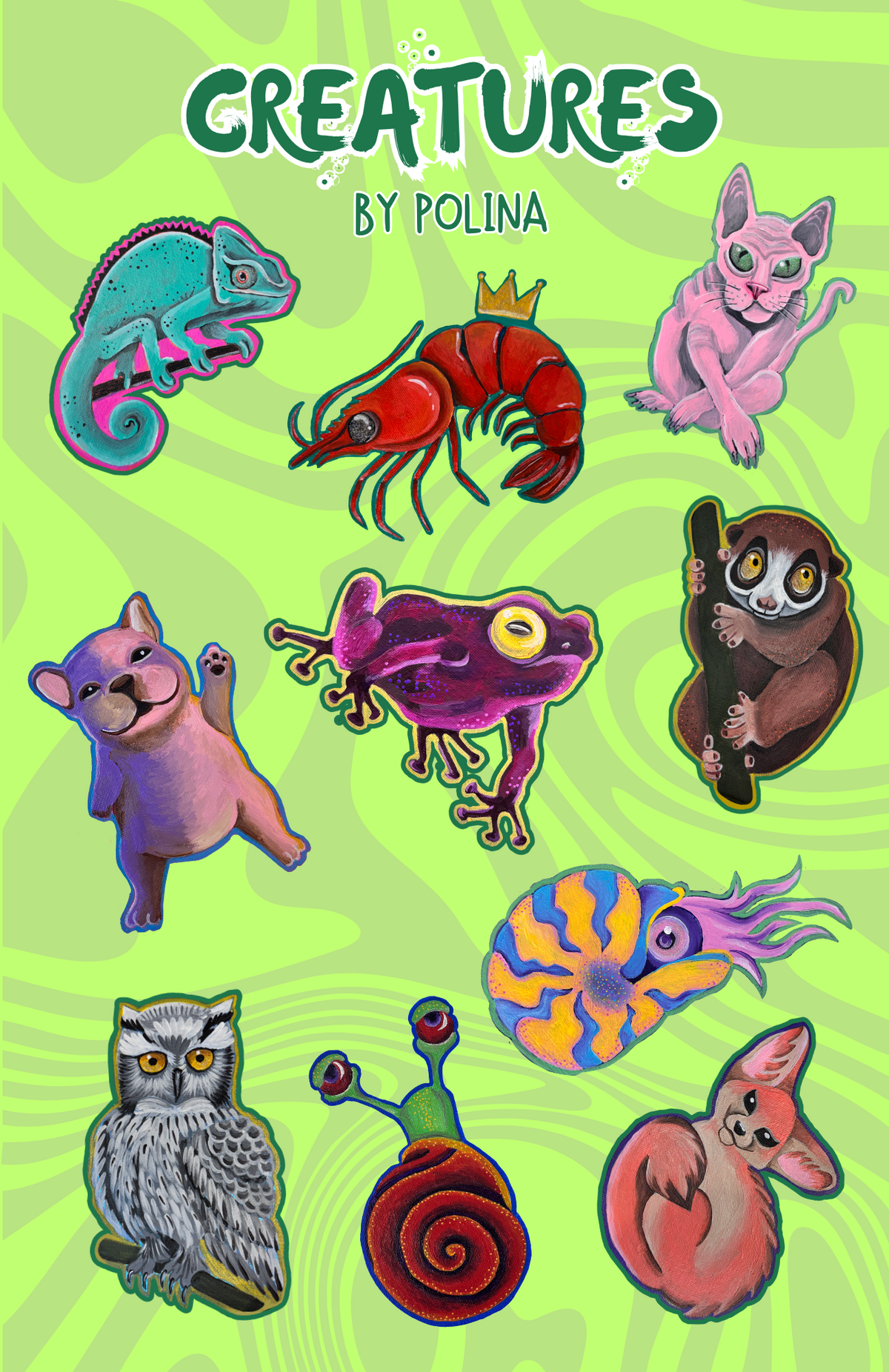 30 Day Creature Stickers