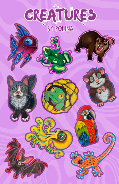 30 Day Creature Stickers