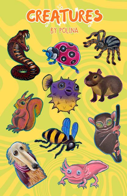 30 Day Creature Stickers